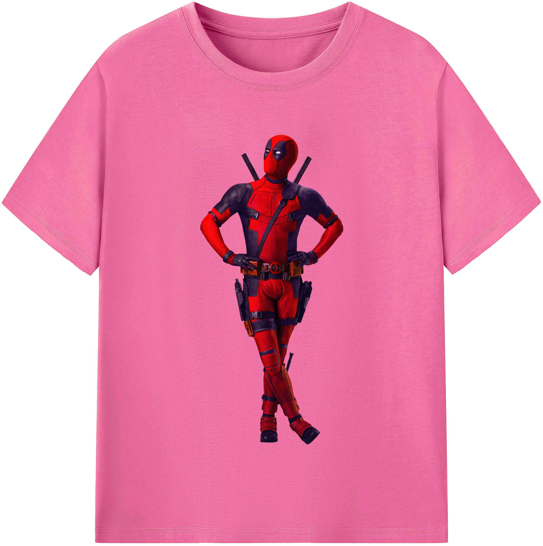 （画像用） Deadpool デッドプール レディースカジュアルプリントTシャツ（綿100％）